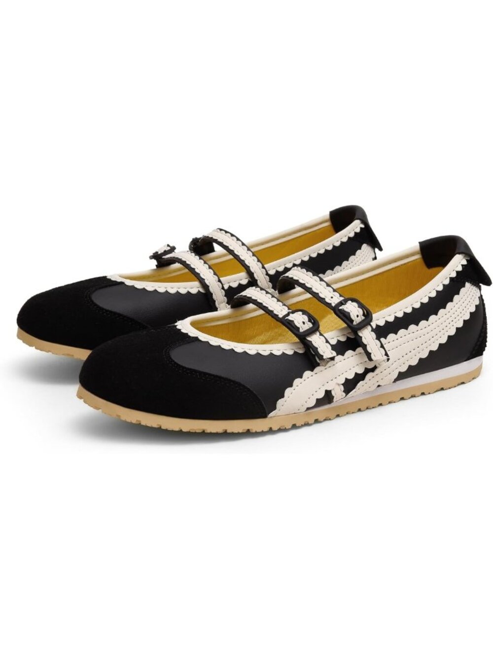 Comfortable Ballet Sneakers for Women | Slip-On Mary Jane Flats with Elastic